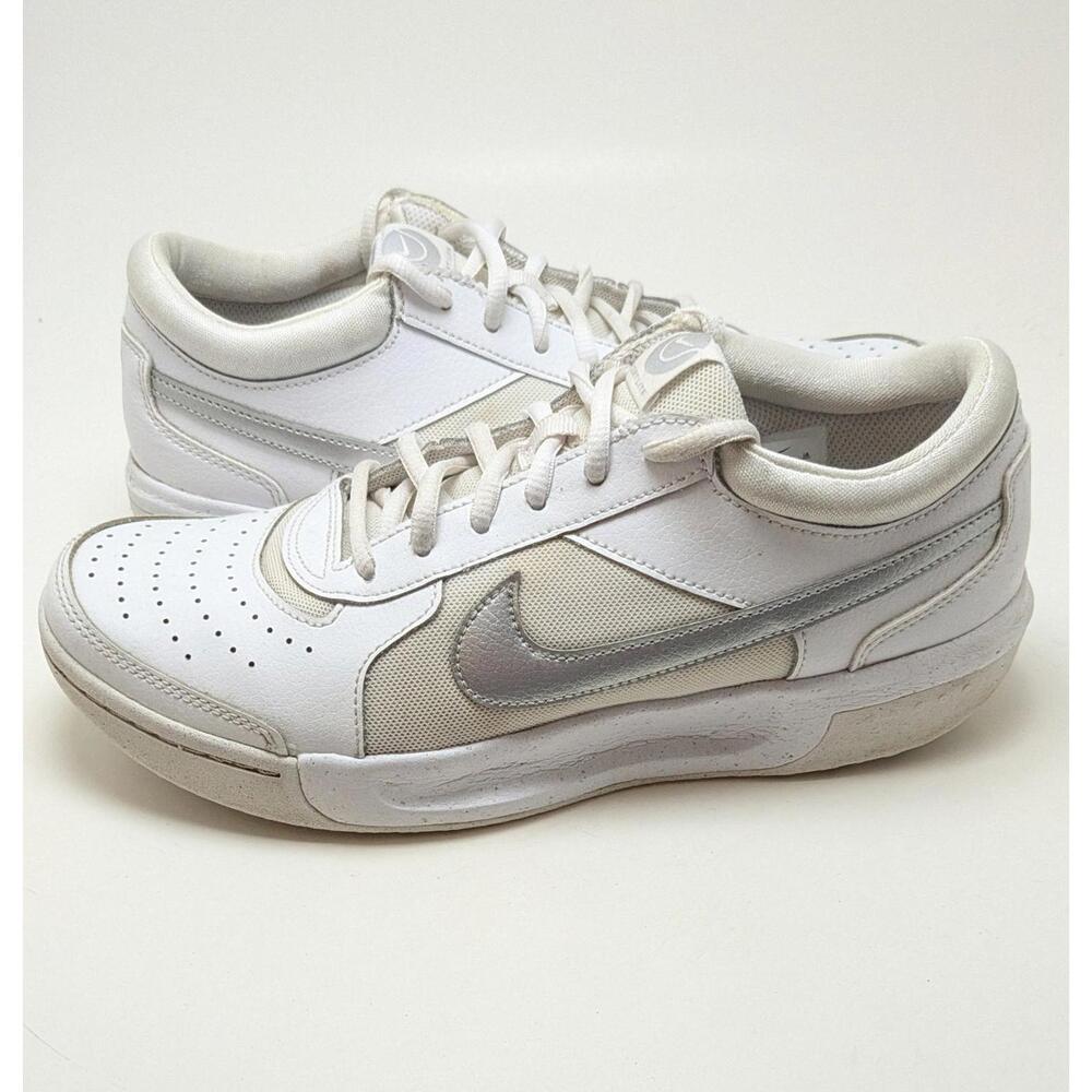 Womens‎ Nike Zoom Court Lite 3 White Leather Tennis Shoes DH1042-101 Size 9